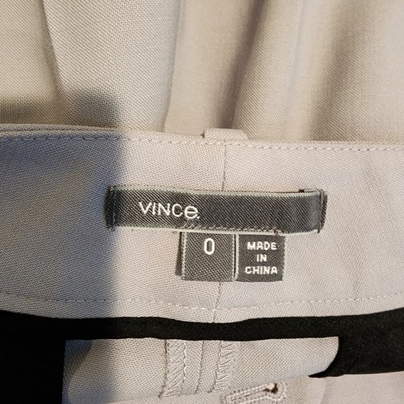 Vince Wool Blend Trouser Pants Tuxedo‎ Stripe Cropped Ankle Pant Grey/Black sz 0 - Picture 5 of 10